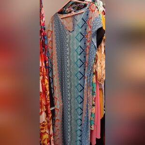 Geometric Patterned Maxi Dress